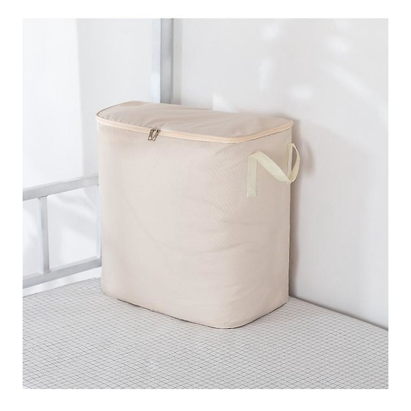 Beige Stor Canvas Myk Sengetøy Oppbevaringspose for Garderobe