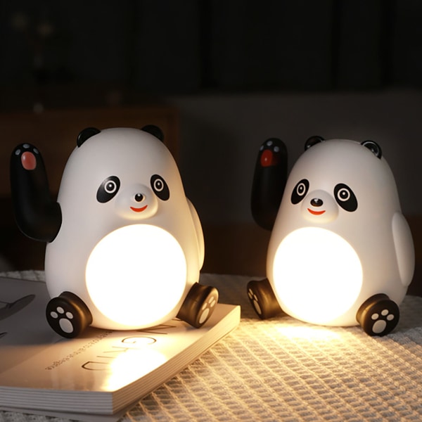 Panda Natlampe Energibesparende Enkel Sød LED Sengeside Natlampe Fødselsdagsgave til Børn Baby