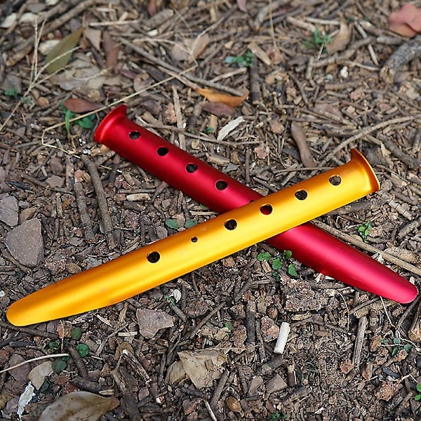 Tältpinnar i aluminiumlegering U-formade sandpinnar 31cm snöpinnar 6 stycken lätta för strandcamping vandring guld
