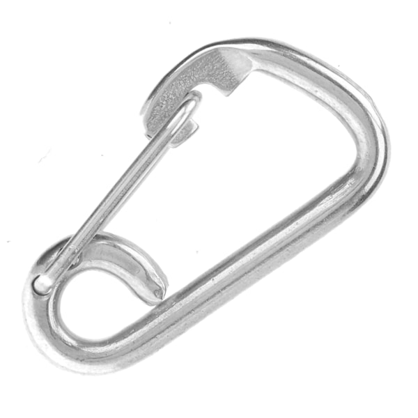 Säkerhetskrok i rostfritt stål, smidd, enkel, rostskyddad, korrosionsbeständig, stark fjäder, snäppfäste (60 mm)