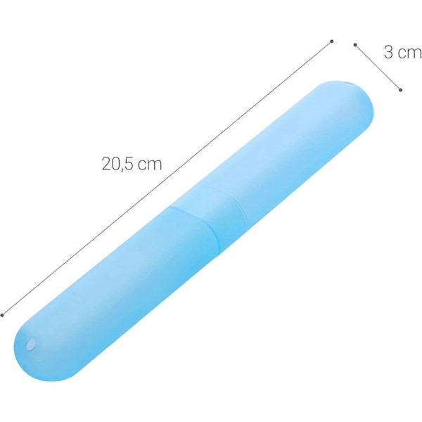 Sæt med 3 bærbare tandbørsteetuier i plastik (pink, lilla, grøn)