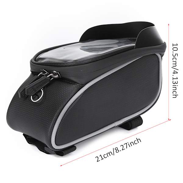 Nylon sort vandafvisende touch screen cykel taske mobiltelefon cykel cykling pakke udstyr