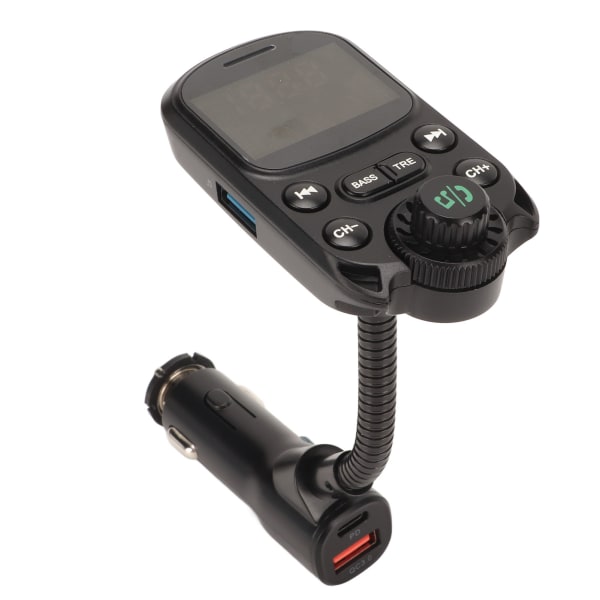 Bluetooth FM-sender Trådløs radioadapter Billader Mp3-spillerstøtte PD30W QC18W Hurtiglading