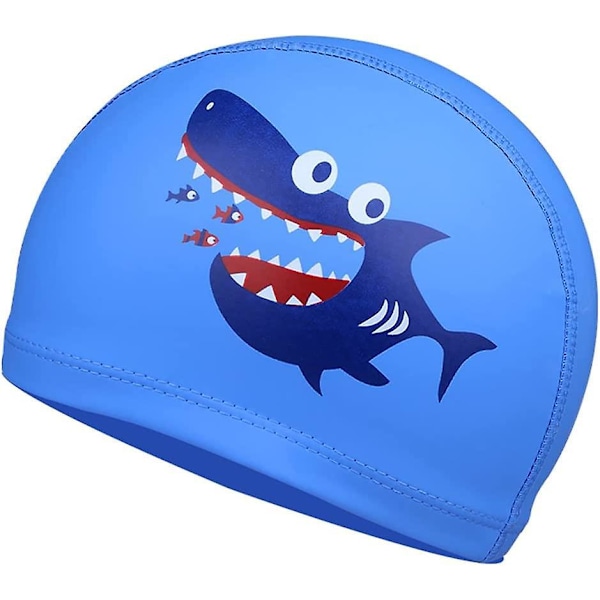 Kids Swimming Cap - Comfortable and Stretchy Swim Hat for Boys and Girls (Ages 4-10)