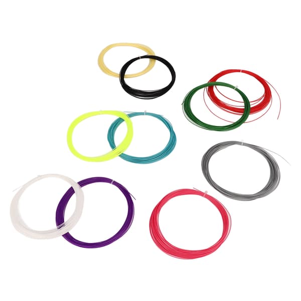 10 stk Fargeblanding Badminton Racket Streng Høy Elastisk Badminton Racket Line Erstatning Andre Generasjon 28lbs