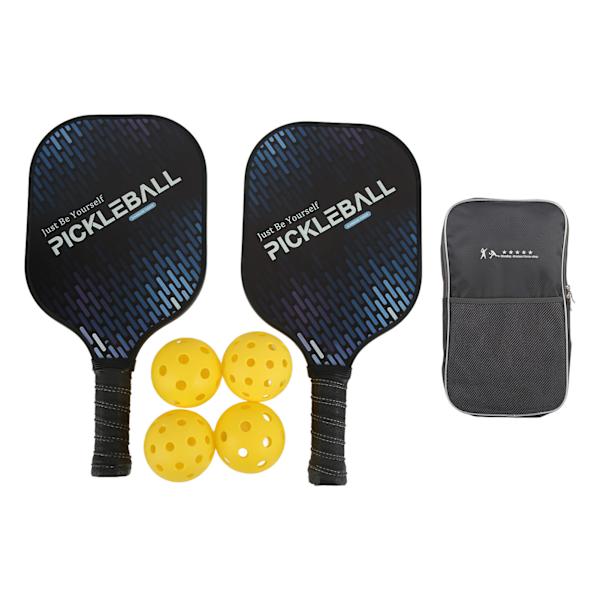 LEIJIAER Pickleball-utrustning Kolfiber med förvaringsväska Pickleball 2 paddel och 4 bollar set för utomhussporter