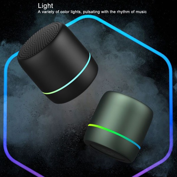 Kannettava Mini Bluetooth -kaiutin raskaalla bassolla ja melua vaimentavalla mikrofonilla - musta