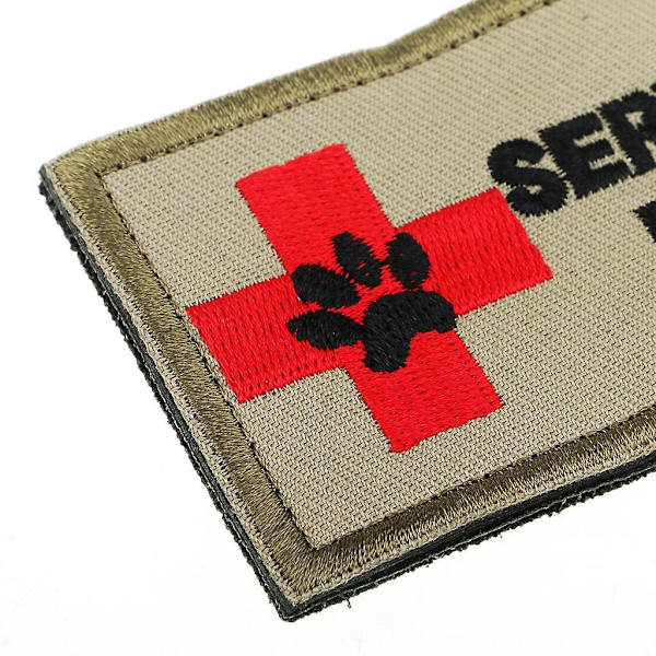 8 x SERVICEHUND Broderi Mærke Sy-på Armbånd Applikation Badge Udendørs--