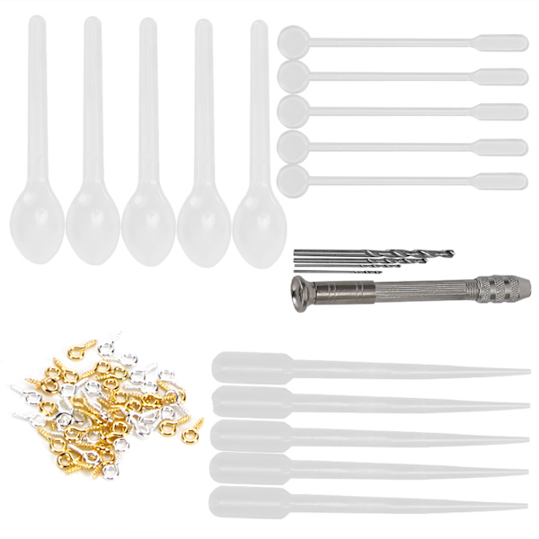 Gör-det-själv smyckeshängetillverkning Dropper Handborr Skruv Ögonverktyg Kit Tillbehör Tillbehör