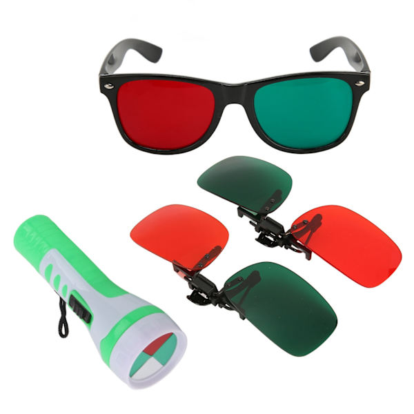 Worth 4 Dot Red Green Glasses Täydellinen suodatus Lisää värikontrastia Vältä poikkeamia Ammattimainen silmätesteri