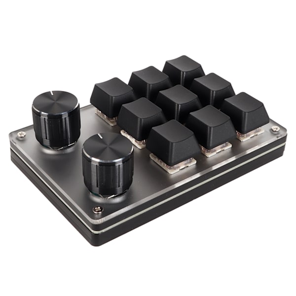 Punainen kytkin makronäppäimistö Plug and Play Ergonomiset mukautetut nupit USB -mininäppäimistö pöytätietokoneelle 9 näppäintä 2 nuppia