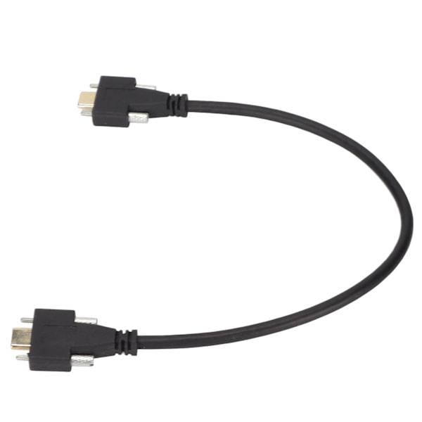 Type C han til Type C han 0,3 m 4K ved 60 Hz 5A hurtigopladning 10 Gbps USB C 3.1-kabel med skruehuller til tabletcomputer