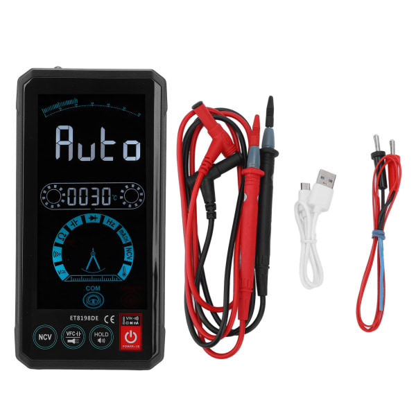 Touch Screen Digital Multimeter Automatisk Identifikation Test Meter med Engelsk Stemmestyring