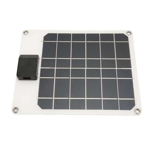 Mini Solar USB-panel 6W 5V IP67 Vattentät Monokristallin Säkerhetsskydd Kompakt Solcellsmodul för Backpacking Vandring Vit
