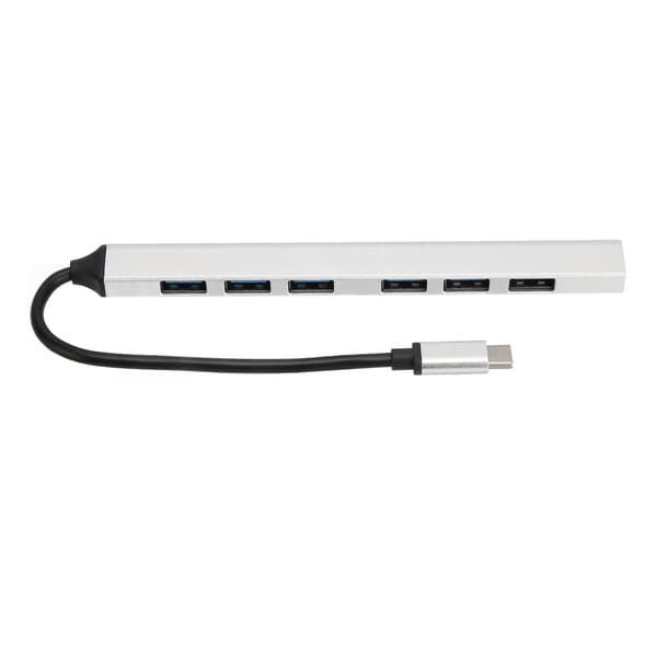 USB C 3.0 Hub Aluminiumlegering 7 portar 5.0Gbps Typ C Hub Expander för PC Laptop Notebook