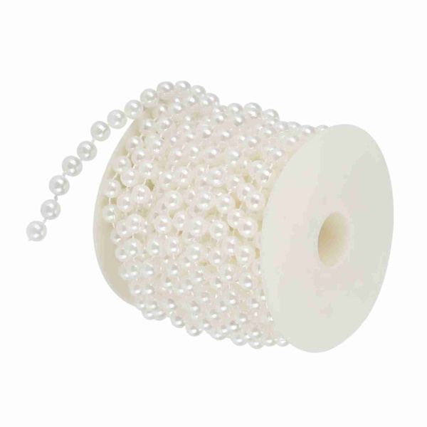 10m/rulla Hionta helmilankahelmiä Garland String tee-se-itse hääkoristelu 8mm (valkoinen)