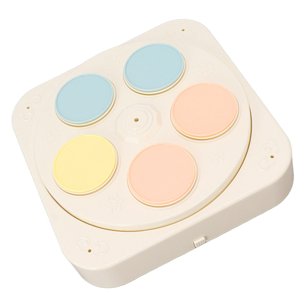 Roterande dessertdisplaybord 8 tum automatisk roterande cupcake-stativ maskin för bröllop födelsedag med musik och 5 brickor