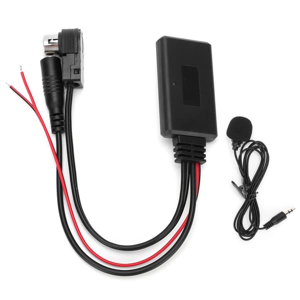 Bluetooth AUX-kabeladapter med mikrofon, håndfri opkald til smartphone til Alpine-radioer
