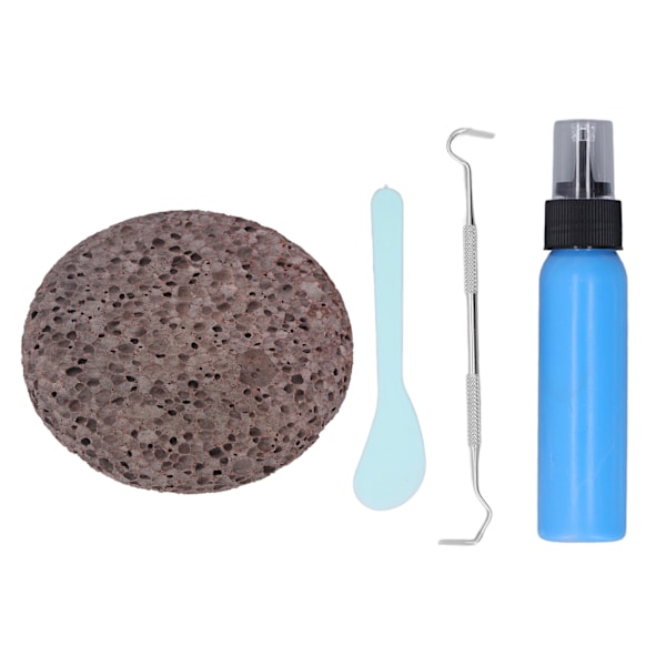 Pluk sten kit latex polstring flad rund sten DIY afslappende lindring pluk sten legetøj til voksne teenagere børn blå latex