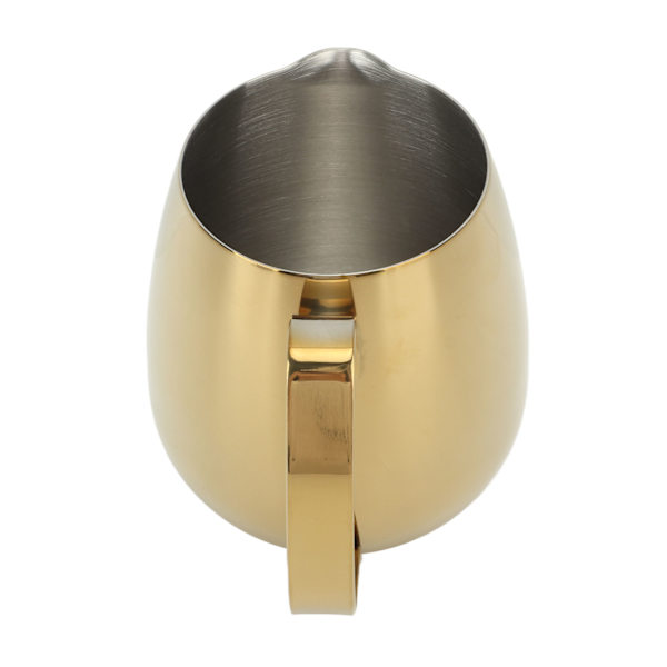 Kaffe Melk Kopp Rustfritt Stål Melkeskummer Mugg Cappuccino Latte Art Melk Mugg Gull 350ml