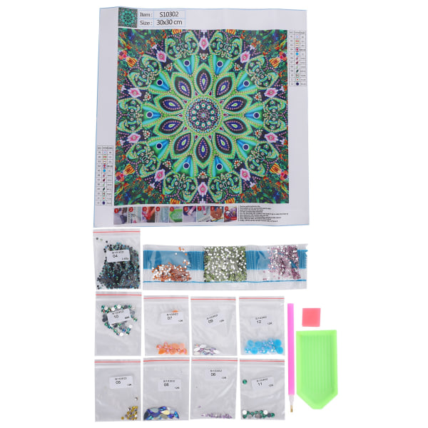 Mandala Flower 5D Diamond Paining Kit - DIY-indretning til stue og soveværelse