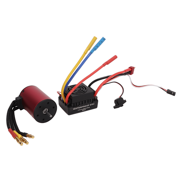 S3650 4300KV Vanntett Børsteløs Motor + 60A Børsteløs Motor ESC T-Plugg Hann for 1/10 RC Bil Oppgraderingsdeler