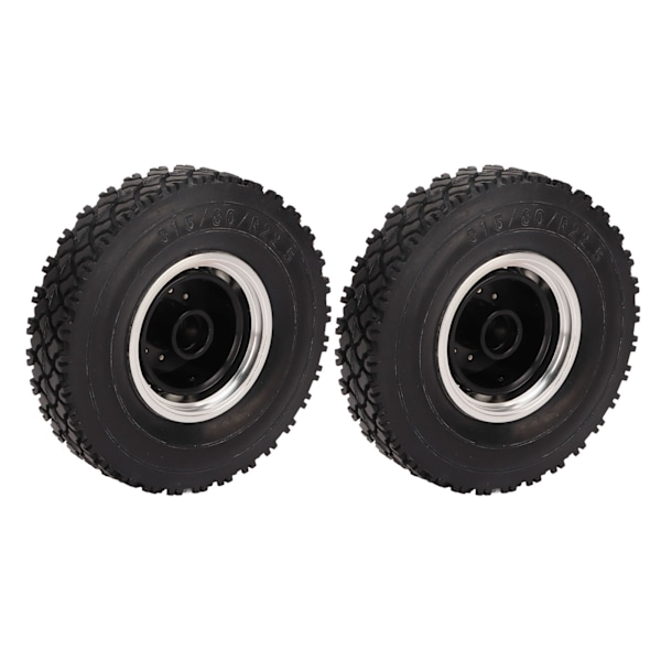 2 stk. aluminiumslegering hjulnav dæk sæt til Tamiya 1/14 RC traktor udskiftning dæk forhjul leje