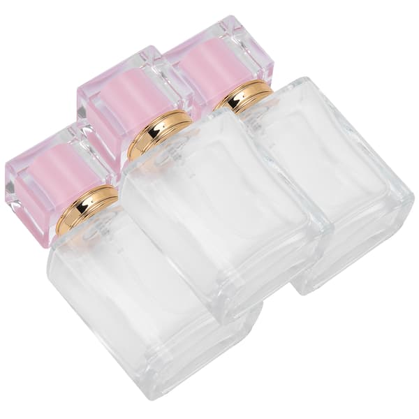 50 ml påfyllningsbar parfymflaska glasspray transparent flytande tom atomizerbehållare rosa