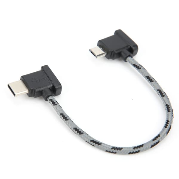 Rätvinklig fjärrkontroll Typ C till Micro USB-datakabel för DJI Mavic Air 2 / Mini 2