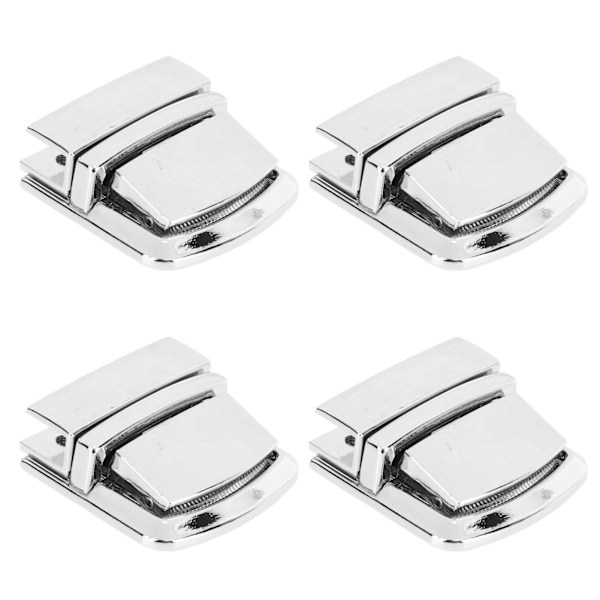 4 stk. veskelås i sølv, veskelås med tommelfingerlås, spenner, veskelås i metall for DIY-håndverk