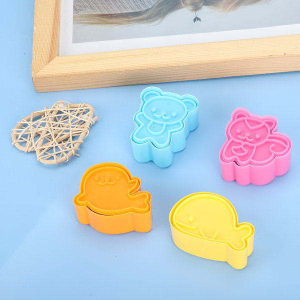 Söta djurformade minismörgåsar kex kakformar set DIY bakverktyg