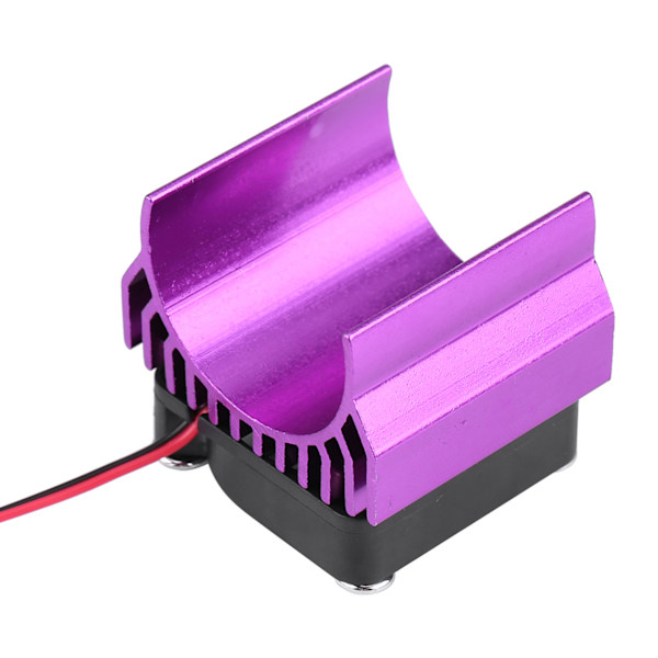 Køleplade med køleventilator til 1/10 skala elektrisk RC bil 540 / 550 / 3650 motor (lilla)