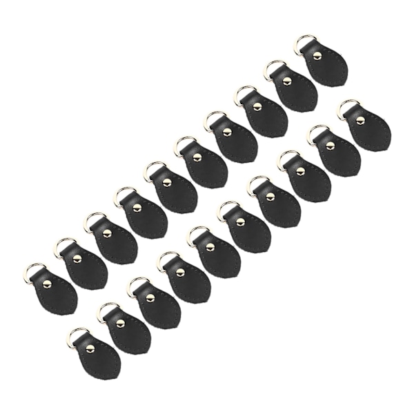 20 set D-ringar i läder för handväska D-ringar i äkta läder. Tillbehör för att tillverka handväskor för läder Crossbody-väska Craft Black