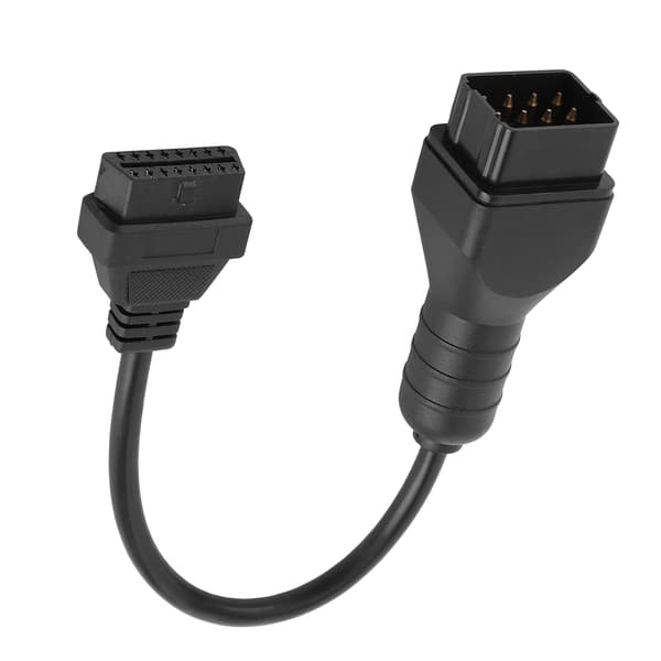 Diagnostisk Kabel OBD2 Kontakt 12 Pin til 16 Pin Adapter Biltilbehør Forlengelse