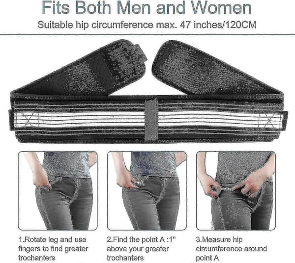 Dainely Belt - Breathable Lumbar Support for Women and Men - Pelvis, Lower Back - Non-slip Adjustable