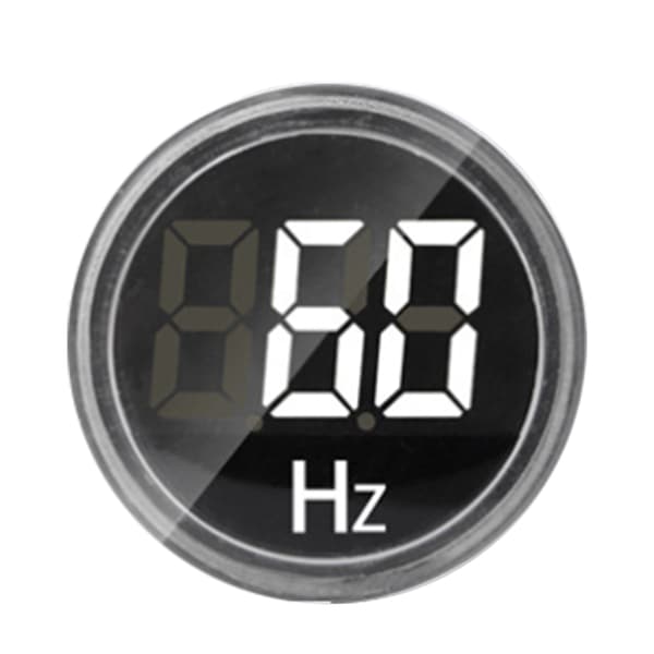 Rund LED Digital Display Signal Ac Hertz Frekvensindikator Lys AD16‑22DSH (hvit)