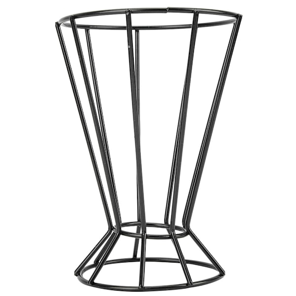Järn Enneagon Tornformad Geometrisk Växtstativ Blomkrukahållare Trädgård Växtställ (Svart)