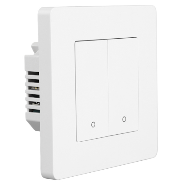 Smart ljusströmbrytare för Zigbee 2-gängs timing dimning omvänd dubbelkontroll Smart Switch Panel AC100-240V Vit