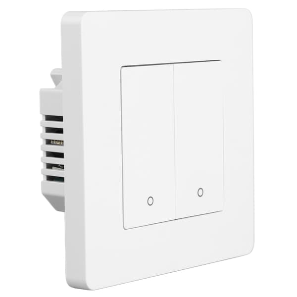 Smart lyskontakt til Zigbee 2-gangs timing dæmpning omvendt dobbeltkontrol smart switch panel AC100-240V hvid