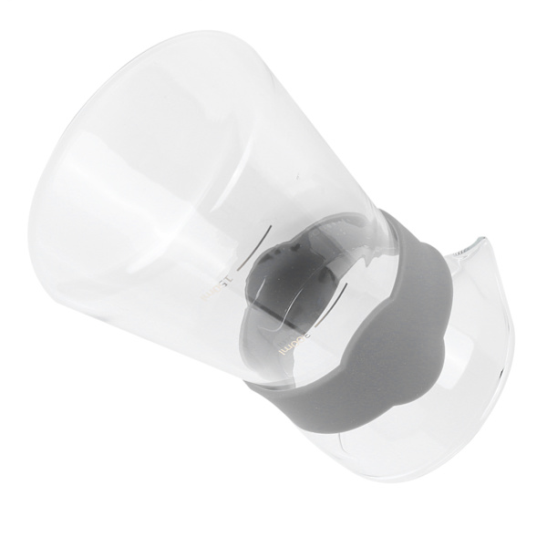 Hemkaffebryggare i högborosilikatglas med våg (transparent)