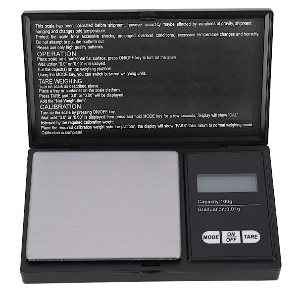 Mini Bärbar LED Digital Pocket Skala med hög precision Guld Silver Diamantsmycken (100g/0,01g)