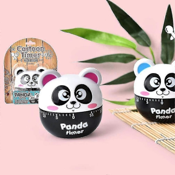 2024 Kökstimer Äggtimer Söt Klassrumstimer Panda-formad Mekanisk Köksbakning Matlagning Timer Påminnelse