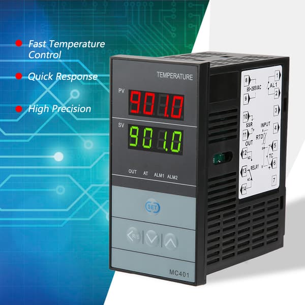 Digital PID Temperaturregulator Termostat Relæ SSR Output Termoregulator
