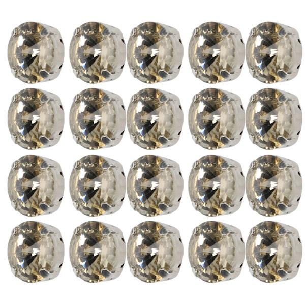 20 kpl DIY-kynsitimantteja hääpukuun retro muoti käsityö lasivaatteiden koristeet 17 mm vaaleanruskea pyöreä lasikynsitimantti