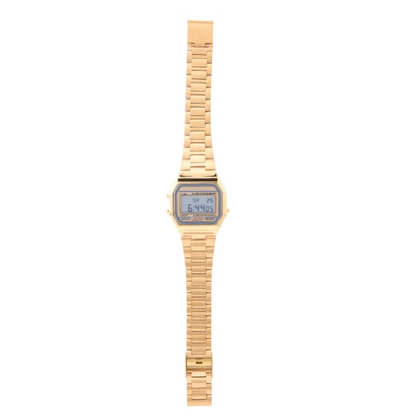 Digital LED-baklys Elektronisk armbåndsur i rustfritt stål rektangel-armbåndsur (gull) Gold