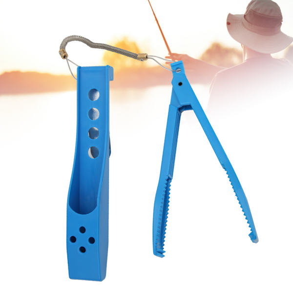 Multifunktionell Fish Grip Controller Klämhållare med cover Portabelt fiskeverktyg Blå