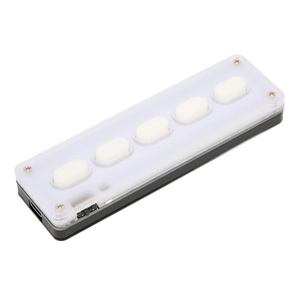 Programmerbart tastatur 5 taster kablet USB trådløs Bluetooth dobbel modus mini silikon dempet DIY programmerbart gaming tastatur hvit