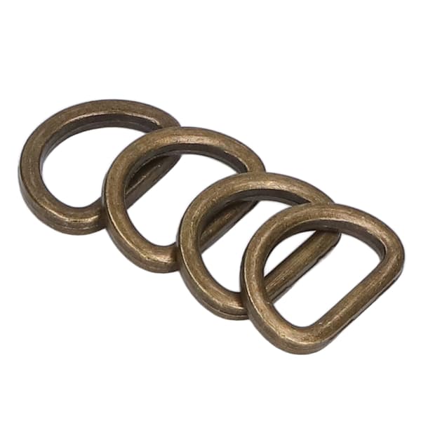 10 stk. D-ringe Pålidelige Holdbare Glansfulde Komfortable Små Kompakte Dekorative Taskespænder til DIY-håndværk Bronze