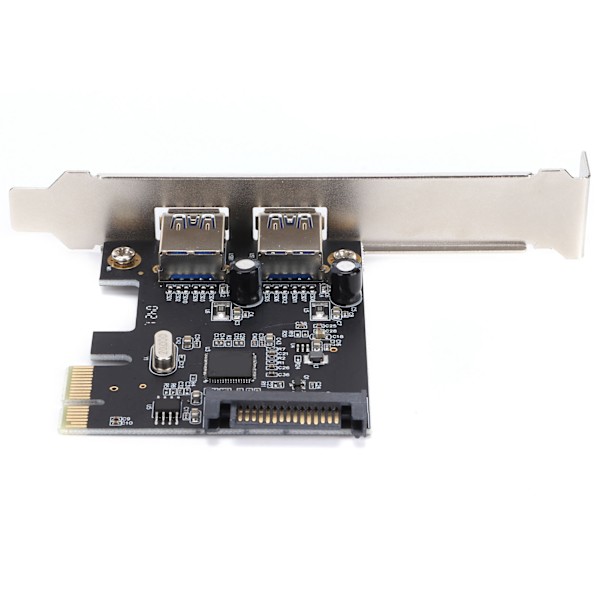PCI‑E-expansionskort USB3.0 5 Gbit/s höghastighetsöverföring Två‑portars skrivbordsdator Slot Adapter