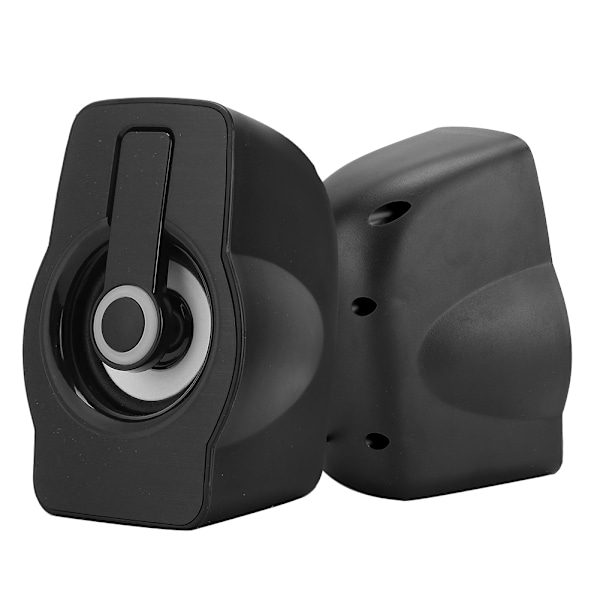 FT-185 Mini USB LED-högtalare Bärbar högtalare Musikspelare för stationär bärbar dator Svart